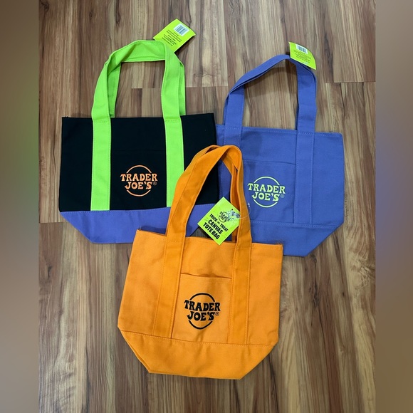 Trader Joe'S Handbags - NWT Trader Joe's Halloween Tote Bag Set - Black, Purple Orange